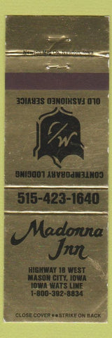 Matchbook Cover - Madonna Inn Mason City IA