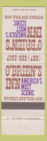 Matchbook Cover - O'Brien's Inn Waverly NY