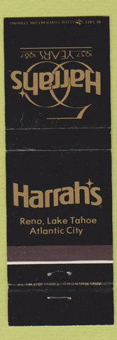 Matchbook Cover - Harra's 1987 Casino Atlantic City NJ WEAR