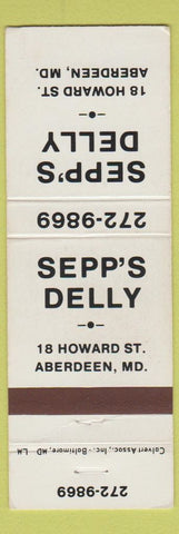 Matchbook Cover - Sepp's Delly Aberdeen MD