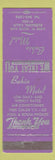 Matchbook Cover - Bahia Motel Burbank CA