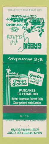 Matchbook Cover - Green Gables Cody WY Pancakes