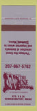 Matchbook Cover - The Wine Room Kennebunkport ME