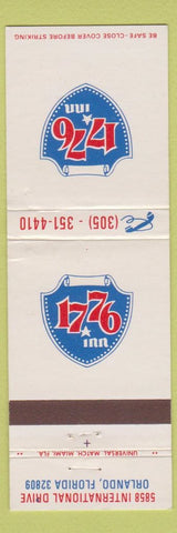 Matchbook Cover - 1776 Inn Orlando FL