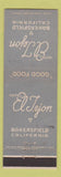 Matchbook Cover - Hotel El Tejon Bakersfield CA