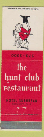Matchbook Cover - Hunt Club Restaurant Summit NJ