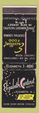 Matchbook Cover - Elizabeth Carteret Hotel Elizabeth NJ WORN