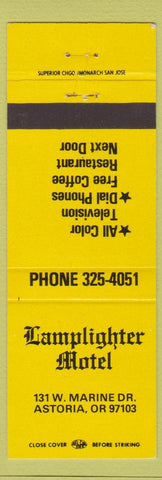 Matchbook Cover - Lamplighter Motel Astoria OR