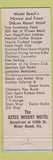 Matchbook Cover - Aztec Resort Motel Miami Beach FL WEAR