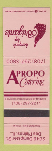 Matchbook Cover - Arropo Catering Des Plaines IL Brigante