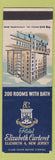 Matchbook Cover - Elizabeth Carteret Hotel Elizabeth NJ