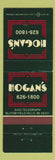 Matchbook Cover - Hogan's Bloomfield Hills MI