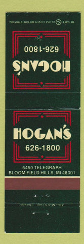 Matchbook Cover - Hogan's Bloomfield Hills MI