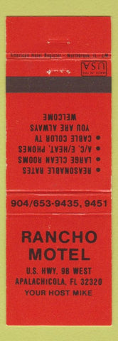 Matchbook Cover - Rancho Motel Apalachicola FL
