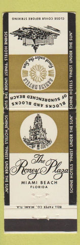 Matchbook Cover - Roney Plaza Hotel Miami Beach FL