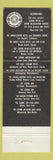 Matchbook Cover - Roney Plaza Hotel Miami Beach FL