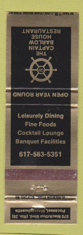 Matchbook Cover - Captain Barlow House Restaurant Pocasset MA