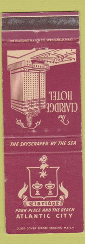Matchbook Cover - Claridge Hotel Atlantic City NJ