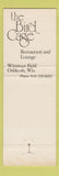 Matchbook Cover - Bird Cage Restaurant Oshkosh WI