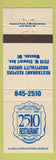 Matchbook Cover - 2510 Restaurant Wausau WI