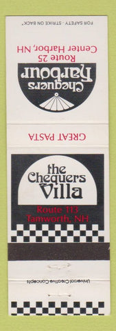 Matchbook Cover - Chequers Villa Tamworth NH Center Harbor