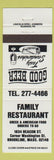 Matchbook Cover - Family Restaurant Brookline MA