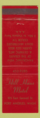 Matchbook Cover - Hill Haus Motel Port Angeles WA