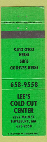 Matchbook Cover - Lee's Cold Cut Center Tewksbury MA
