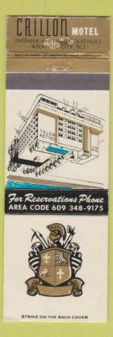 Matchbook Cover - Crillon Motel Atlantic City NJ