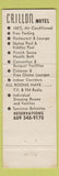 Matchbook Cover - Crillon Motel Atlantic City NJ