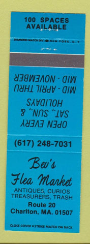 Matchbook Cover - Bev's Flea Market Antiques Charlton MA