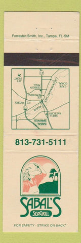 Matchbook Cover - Sabal's Sea Grill Sabal Springs FL