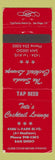 Matchbook Cover - Tate's Cocktail Lounge San Diego CA