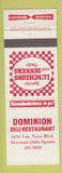 Matchbook Cover - Dominion Deli Restaurant Sherman Oaks Square CA