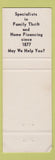 Matchbook Cover - Haverhill Coop Bank MA