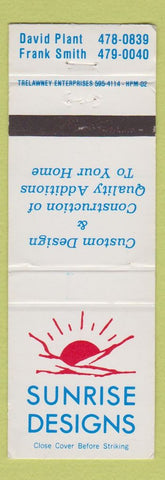 Matchbook Cover - Sunrise Designs