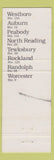 Matchbook Cover - Piccadilly Pub Restaurant Westboro Auburn Peabody Tewksbury MA