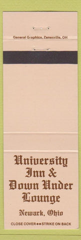 Matchbook Cover - University Inn Down Under Lounge Newark OH
