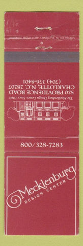 Matchbook Cover - Mecklenburg Design Center Charlotte NC