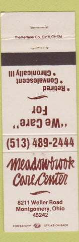 Matchbook Cover - Meadowbrook Care Center Montgomery OH