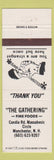 Matchbook Cover - Gatherling Restaurant Manchester NH