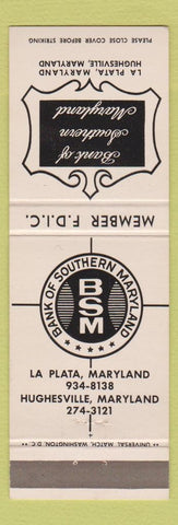 Matchbook Cover - Bank of Southern Maryland Hughesville MD