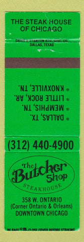 Matchbook Cover - Butcher Shop Steakhouse Chicago IL