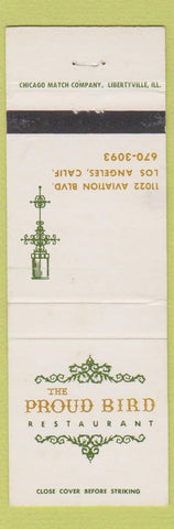 Matchbook Cover - Proud Bird Restaurant Los Angeles CA