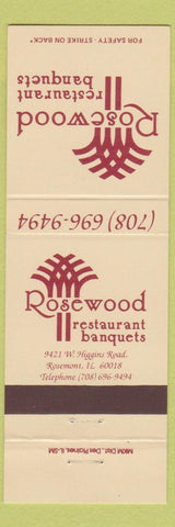 Matchbook Cover - Rosewood Restaurant Rosemont IL