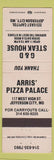 Matchbook Cover - Arris' Pizza Place Jefferson City MO Steak House