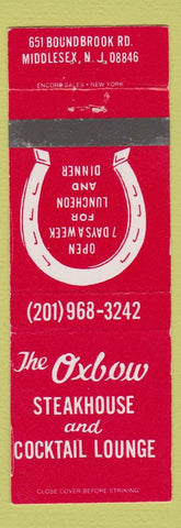 Matchbook Cover - Oxbow Steakhouse Middlesex NJ WEAR