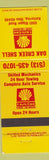 Matchbook Cover - Oak Creek Shell oil gas Ketterling OH