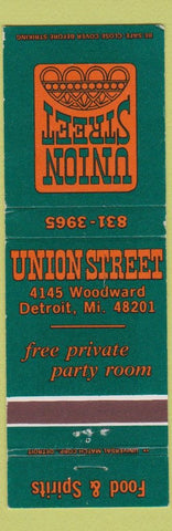 Matchbook Cover - Union Street Detroit MI WEAR