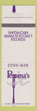 Matchbook Cover - Peppina's Restaurant Italian Lincoln Park MI
